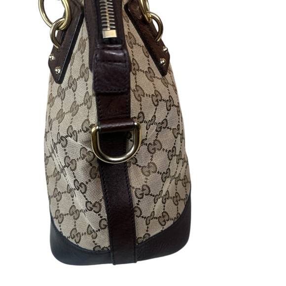 GUCCI GG canvas/leather interlocking charm bag no strap - Picture 4 of 11